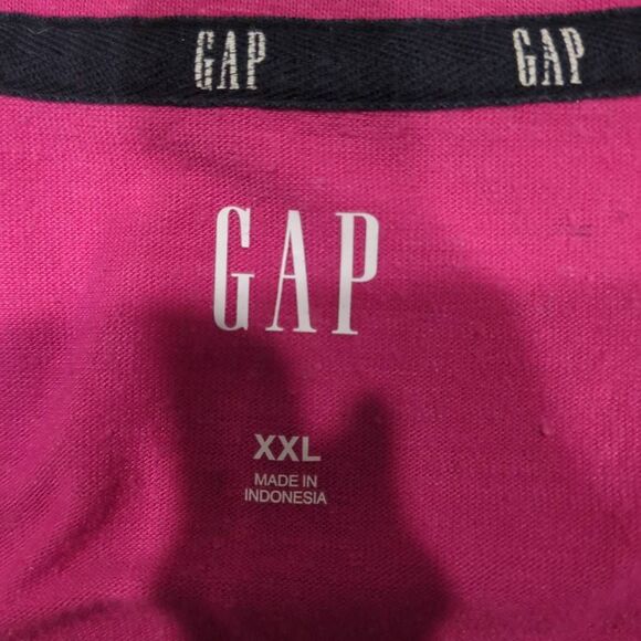 The Gap Women's Size XXL V-Neck Linen Blend Tee Shirt Solid Pink Summer Casual - Picture 6 of 7